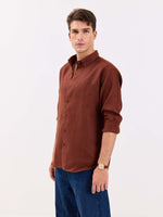 Load image into Gallery viewer, Rust Brown Irish Linen Shirt