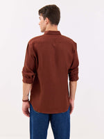 Load image into Gallery viewer, Rust Brown Irish Linen Shirt