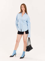 Load image into Gallery viewer, Powder Blue Poplin Shirt