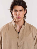 Load image into Gallery viewer, Beige Corduroy Shirt