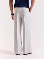 Load image into Gallery viewer, Ice Blue Linen Baggy Trousers