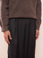 Load image into Gallery viewer, Black Textured Baggy Fit Trousers