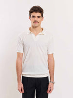 Load image into Gallery viewer, Off White Waffle Knit Polo T-shirt