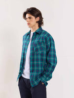 Load image into Gallery viewer, Green Flannel Overshirt