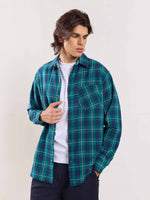 Load image into Gallery viewer, Green Flannel Overshirt