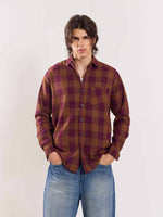 Load image into Gallery viewer, Brown Flannel Overshirt