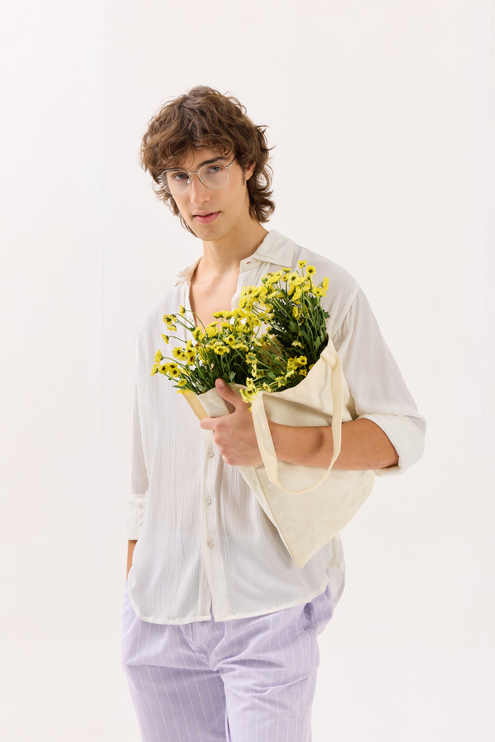 Off White Wrinkled Shirt