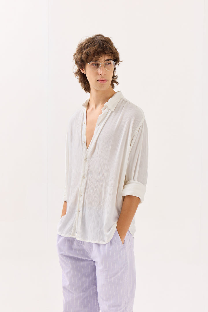 Off White Wrinkled Shirt