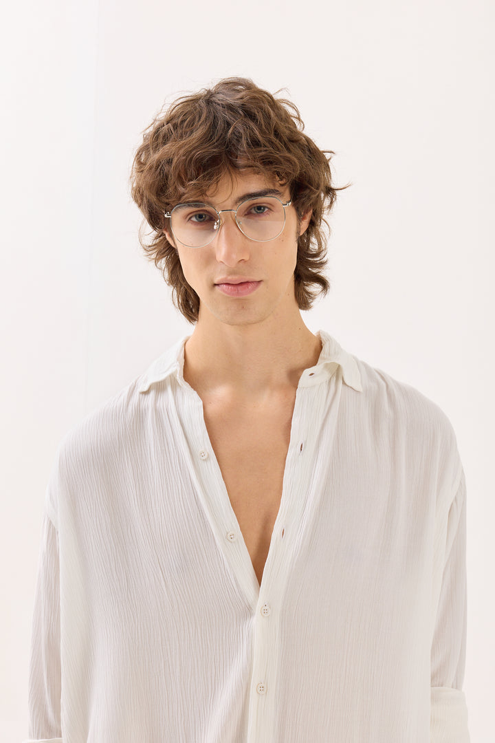 Off White Wrinkled Shirt