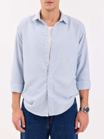 Load image into Gallery viewer, Relaxed Fit Navy Blue Striped Shirt