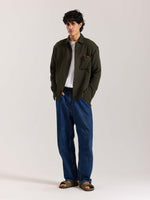 Load image into Gallery viewer, Dark Olive Gauze Holiday Shirt