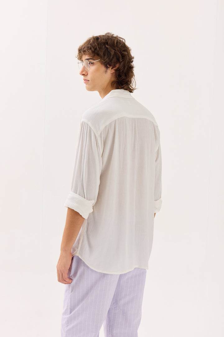 Off White Wrinkled Shirt