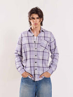 Load image into Gallery viewer, Lilac Flannel Overshirt
