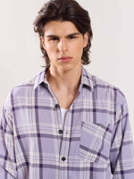 Load image into Gallery viewer, Lilac Flannel Overshirt