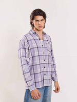 Load image into Gallery viewer, Lilac Flannel Overshirt