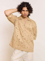 Load image into Gallery viewer, Dark Beige Cutwork Pullover