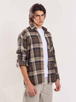 Load image into Gallery viewer, Olive Flannel Overshirt