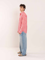 Load image into Gallery viewer, Red & Pink Striped Linen Shirt