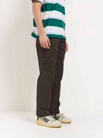 Load image into Gallery viewer, Dark Brown Loose Fit Twill Cargo Trousers