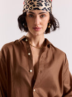 Load image into Gallery viewer, Rust Brown Linen-blend Shirt