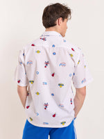 Load image into Gallery viewer, White Bowling Shirt - Cropped Fit