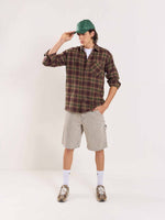 Load image into Gallery viewer, Brown Flannel Overshirt