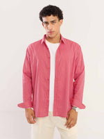 Load image into Gallery viewer, Red Striped Poplin Shirt