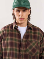 Load image into Gallery viewer, Brown Flannel Overshirt