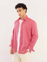 Load image into Gallery viewer, Red Striped Poplin Shirt