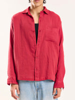 Load image into Gallery viewer, Cherry Red Gauze Holiday Shirt