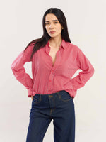 Load image into Gallery viewer, Red Striped Poplin Shirt