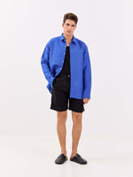 Load image into Gallery viewer, Azure Blue Linen-blend Shirt