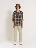 Load image into Gallery viewer, Greige Loose Fit Twill Cargo Trousers