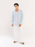 Load image into Gallery viewer, Multicolor Striped Poplin Shirt