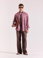 Load image into Gallery viewer, Dusty Rose Linen-blend Shirt