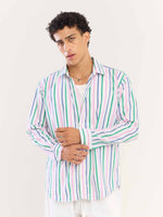 Load image into Gallery viewer, Multicolor Striped Poplin Shirt