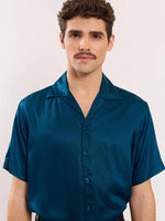 Load image into Gallery viewer, Teal Blue Resort Shirt