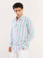 Load image into Gallery viewer, Multicolor Striped Poplin Shirt