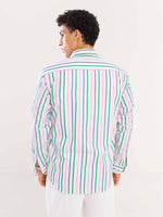 Load image into Gallery viewer, Multicolor Striped Poplin Shirt
