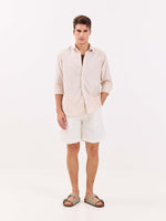 Load image into Gallery viewer, Relaxed Fit Beige Striped Shirt ( Pre-Order )