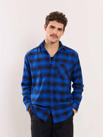 Load image into Gallery viewer, Blue Flannel Overshirt