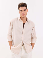 Load image into Gallery viewer, Relaxed Fit Beige Striped Shirt ( Pre-Order )