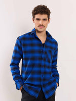 Load image into Gallery viewer, Blue Flannel Overshirt