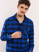 Load image into Gallery viewer, Blue Flannel Overshirt