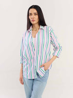 Load image into Gallery viewer, Multicolor Striped Poplin Shirt