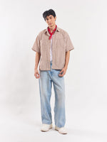 Load image into Gallery viewer, Brown Checked Cropped Shirt