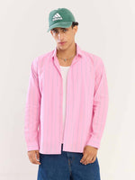 Load image into Gallery viewer, Pink & Green Striped Poplin Shirt