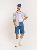 Load image into Gallery viewer, Lavender Checked Cropped Shirt