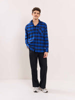 Load image into Gallery viewer, Blue Flannel Overshirt