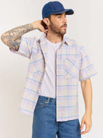 Load image into Gallery viewer, Lavender Checked Cropped Shirt